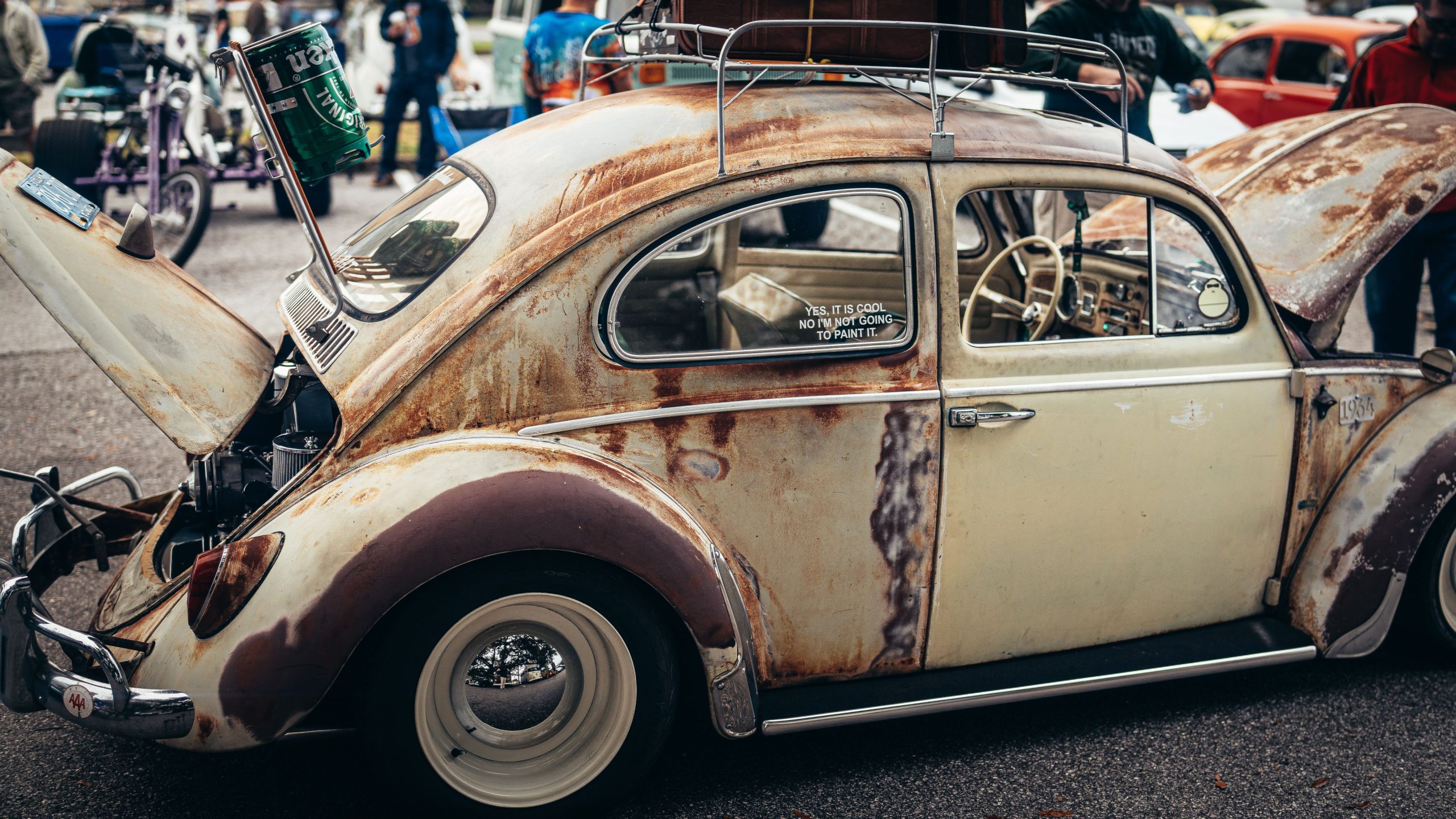 Volkswagen Beetle vintage rouille charme