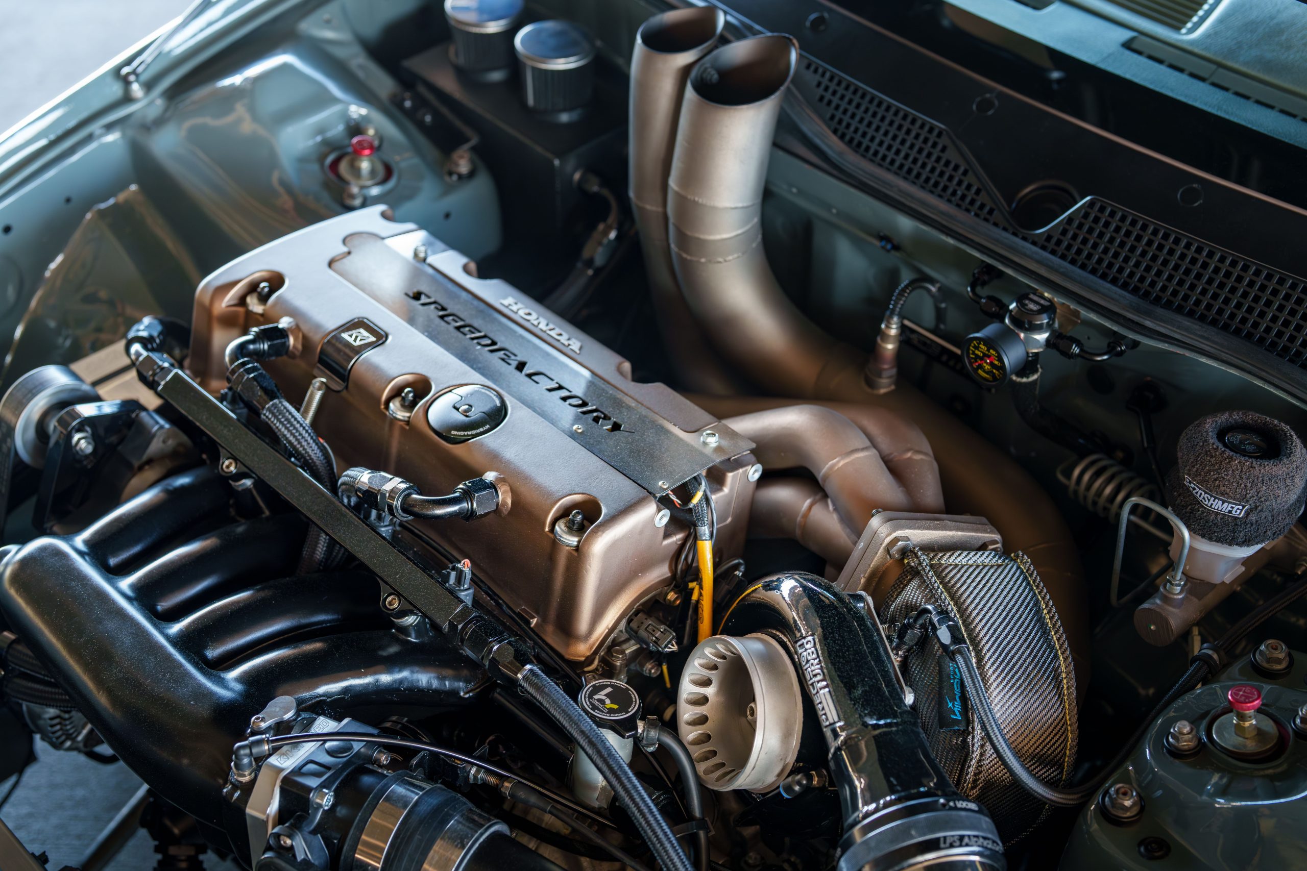 Moteur de voiture performant vu de près